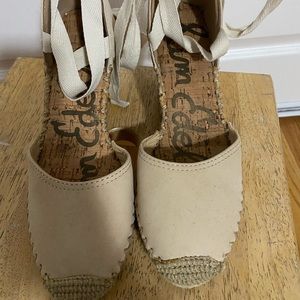 Sam Edelman tie up the ankle shoes